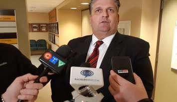 Windsor Regional Hospital president and CEO David Musyj speaks with reporters on March 5, 2020. Photo by Mark Brown/WindsorNewsToday.ca