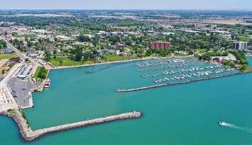 An aerial view of the Leamington waterfront. Photo courtesy Municipality of Leamington.