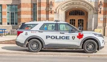 Windsor police SUV, April 9, 2025. Photo by Mark Brown/WindsorNewsToday.ca.