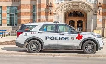 Windsor police SUV, April 9, 2025. Photo by Mark Brown/WindsorNewsToday.ca.