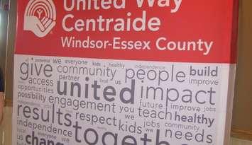 United Way Windsor-Essex County back drop.