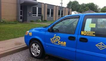 Vets Cab drivers parked outside of the CAW Local 195 hall, as they voted on a new contract, May 23, 2013.